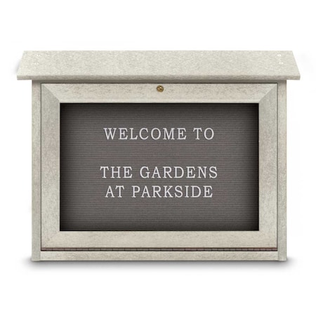 United Visual Products Outdoor Enclosed Combo Board, 48"x36", Black Frame/Black & Rubber UVCB4836ODB-BLACK-RUBBER